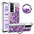 Funda Silicona Carcasa Goma Bling-Bling con Anillo de dedo Soporte S01 para Xiaomi Poco F5 Pro 5G Morado