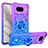 Funda Silicona Carcasa Goma Bling-Bling con Anillo de dedo Soporte S02 para Google Pixel 8 5G Morado