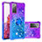 Funda Silicona Carcasa Goma Bling-Bling con Anillo de dedo Soporte S02 para Samsung Galaxy S20 FE 4G Morado