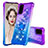 Funda Silicona Carcasa Goma Bling-Bling con Anillo de dedo Soporte S02 para Samsung Galaxy S20 Morado