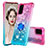 Funda Silicona Carcasa Goma Bling-Bling con Anillo de dedo Soporte S02 para Samsung Galaxy S20 Rosa