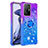 Funda Silicona Carcasa Goma Bling-Bling con Anillo de dedo Soporte S02 para Xiaomi Mi 11T Pro 5G Morado