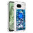 Funda Silicona Carcasa Goma Bling-Bling con Anillo de dedo Soporte YB1 para Google Pixel 8a 5G Azul