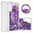 Funda Silicona Carcasa Goma Bling-Bling con Anillo de dedo Soporte YB1 para Samsung Galaxy A34 5G Morado