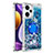 Funda Silicona Carcasa Goma Bling-Bling con Anillo de dedo Soporte YB1 para Xiaomi Poco F5 5G Azul