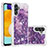 Funda Silicona Carcasa Goma Bling-Bling S01 para Samsung Galaxy A04s Morado