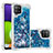 Funda Silicona Carcasa Goma Bling-Bling S01 para Samsung Galaxy A22 4G Azul