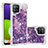 Funda Silicona Carcasa Goma Bling-Bling S01 para Samsung Galaxy A22 4G Morado