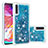 Funda Silicona Carcasa Goma Bling-Bling S01 para Samsung Galaxy A70 Azul