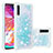 Funda Silicona Carcasa Goma Bling-Bling S01 para Samsung Galaxy A70 Azul Cielo