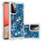 Funda Silicona Carcasa Goma Bling-Bling S01 para Samsung Galaxy A72 4G Azul