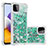 Funda Silicona Carcasa Goma Bling-Bling S01 para Samsung Galaxy F42 5G Verde