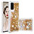 Funda Silicona Carcasa Goma Bling-Bling S01 para Samsung Galaxy S20 5G Oro