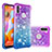 Funda Silicona Carcasa Goma Bling-Bling S02 para Samsung Galaxy A11 Morado