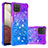 Funda Silicona Carcasa Goma Bling-Bling S02 para Samsung Galaxy A12 5G Morado