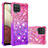Funda Silicona Carcasa Goma Bling-Bling S02 para Samsung Galaxy A12 5G Rosa Roja