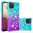 Funda Silicona Carcasa Goma Bling-Bling S02 para Samsung Galaxy A12 Nacho Azul Cielo