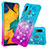 Funda Silicona Carcasa Goma Bling-Bling S02 para Samsung Galaxy A30 Azul Cielo