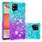 Funda Silicona Carcasa Goma Bling-Bling S02 para Samsung Galaxy A42 5G Azul Cielo