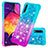 Funda Silicona Carcasa Goma Bling-Bling S02 para Samsung Galaxy A50S Azul Cielo