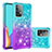 Funda Silicona Carcasa Goma Bling-Bling S02 para Samsung Galaxy A52s 5G Azul Cielo