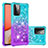 Funda Silicona Carcasa Goma Bling-Bling S02 para Samsung Galaxy A72 4G Azul Cielo