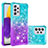 Funda Silicona Carcasa Goma Bling-Bling S02 para Samsung Galaxy A73 5G Azul Cielo