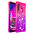 Funda Silicona Carcasa Goma Bling-Bling S02 para Samsung Galaxy A9 Star Pro Rosa Roja