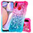 Funda Silicona Carcasa Goma Bling-Bling S02 para Samsung Galaxy M01s Rosa