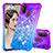 Funda Silicona Carcasa Goma Bling-Bling S02 para Samsung Galaxy M21 Morado