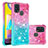 Funda Silicona Carcasa Goma Bling-Bling S02 para Samsung Galaxy M31 Rosa