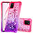 Funda Silicona Carcasa Goma Bling-Bling S02 para Samsung Galaxy M60s Rosa Roja