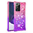 Funda Silicona Carcasa Goma Bling-Bling S02 para Samsung Galaxy Note 20 Ultra 5G Rosa Roja