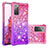 Funda Silicona Carcasa Goma Bling-Bling S02 para Samsung Galaxy S20 FE (2022) 5G Rosa Roja