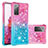 Funda Silicona Carcasa Goma Bling-Bling S02 para Samsung Galaxy S20 FE 4G Rosa