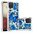 Funda Silicona Carcasa Goma Bling-Bling S03 para Samsung Galaxy A12 5G Azul