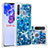 Funda Silicona Carcasa Goma Bling-Bling S03 para Samsung Galaxy A21 European Azul