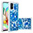 Funda Silicona Carcasa Goma Bling-Bling S03 para Samsung Galaxy A71 5G Azul