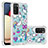 Funda Silicona Carcasa Goma Bling-Bling S03 para Samsung Galaxy F02S SM-E025F Azul Cielo