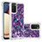 Funda Silicona Carcasa Goma Bling-Bling S03 para Samsung Galaxy M02s Morado