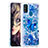 Funda Silicona Carcasa Goma Bling-Bling S03 para Samsung Galaxy M21 Azul