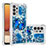 Funda Silicona Carcasa Goma Bling-Bling S03 para Samsung Galaxy M32 5G Azul