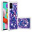 Funda Silicona Carcasa Goma Bling-Bling S03 para Samsung Galaxy M40S Morado