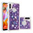 Funda Silicona Carcasa Goma Bling-Bling S04 para Samsung Galaxy M11 Morado