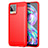 Funda Silicona Carcasa Goma Line para Realme 8 Pro Rojo