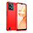 Funda Silicona Carcasa Goma Line para Realme C31 Rojo