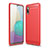 Funda Silicona Carcasa Goma Line para Samsung Galaxy A02 Rojo