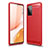 Funda Silicona Carcasa Goma Line para Samsung Galaxy A72 5G Rojo
