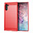 Funda Silicona Carcasa Goma Line para Samsung Galaxy Note 10 Rojo