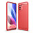 Funda Silicona Carcasa Goma Line para Xiaomi Poco F3 5G Rojo